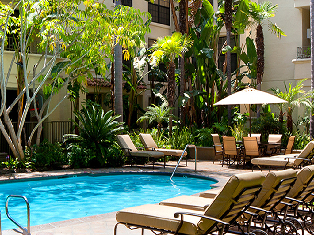 Pool at 555 Barrington Apartments