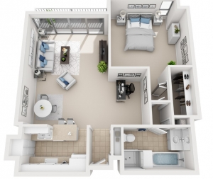 two bedroom floor plan second alternative