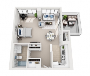 studio apartment floor plan