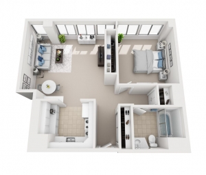 one bedroom apartment floor plan