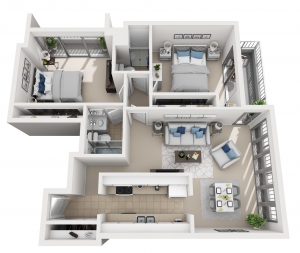two bedroom floor plan