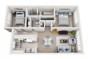 2 bedroom apartment floor plan