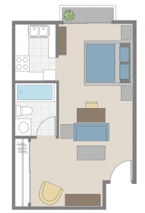 studio apartment floor plan