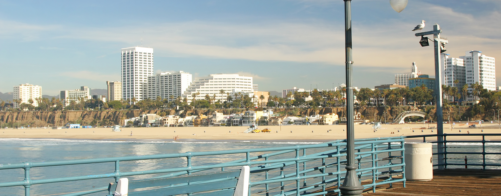 Pacific Plaza apartments view from Santa Monica Pier